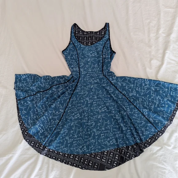 Blackmilk Periodic Table Vs Mathematical Equations Inside Out Dress - Picture 3 of 4